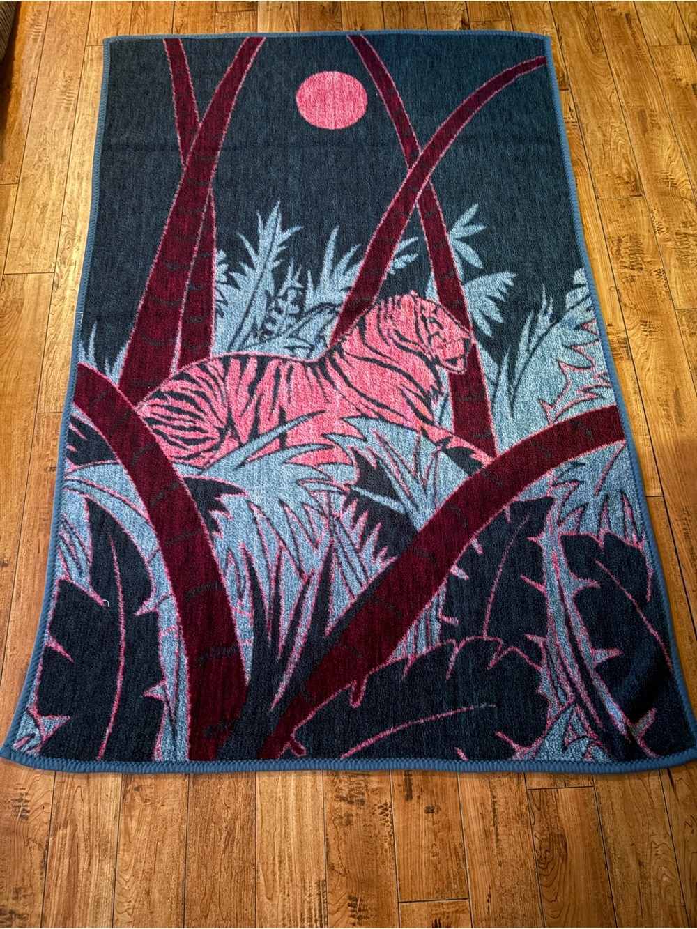 Vintage tiger blanket Made in Yugoslavia Acrylic Cotton very soft